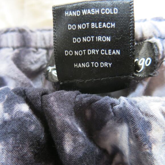 LEO MEETS VIRGO  Off Shoulder Maxi Dress Size S Tie Dye Blues Hippie Boho Casual - Picture 4 of 6